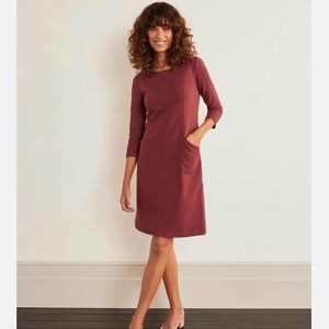 Boden Ellen Ottoman Dress Maroon Size 8L
